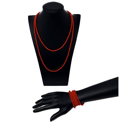 Rosso vivo collana bracciale - o,