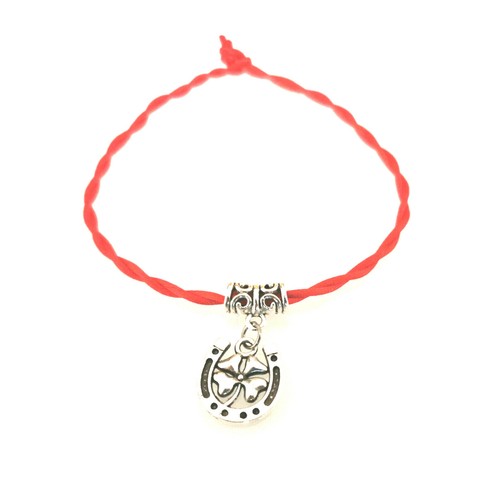 Bracciale filo rosso ciondolo - bracciale,