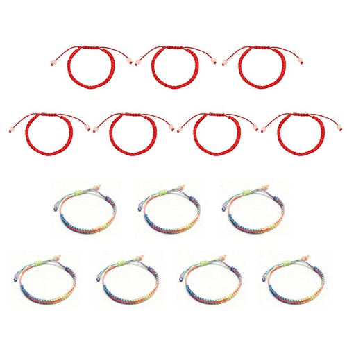 Braccialetti rossi con filo - rossi,