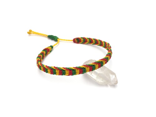 Bracciale verde giallo rosso - giallo, e