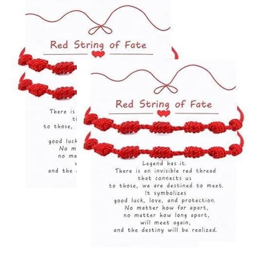Braccialetti filo rosso coppia - filo,