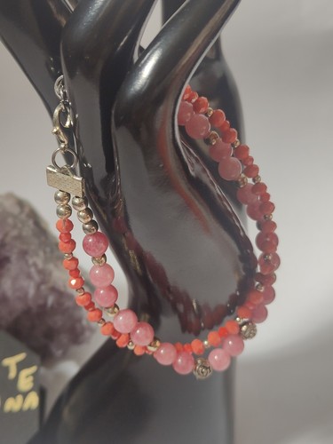 Bracciale fili rosso pietre - fili,