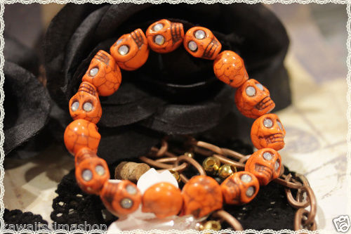 Bracciale teschio pietra - teschio,
