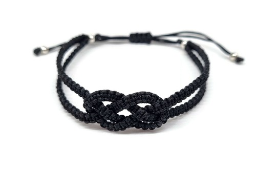 Nero bracciale kabbalah - bracciale,