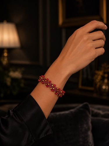 Bracciale uncinetto filo lurex - filo,